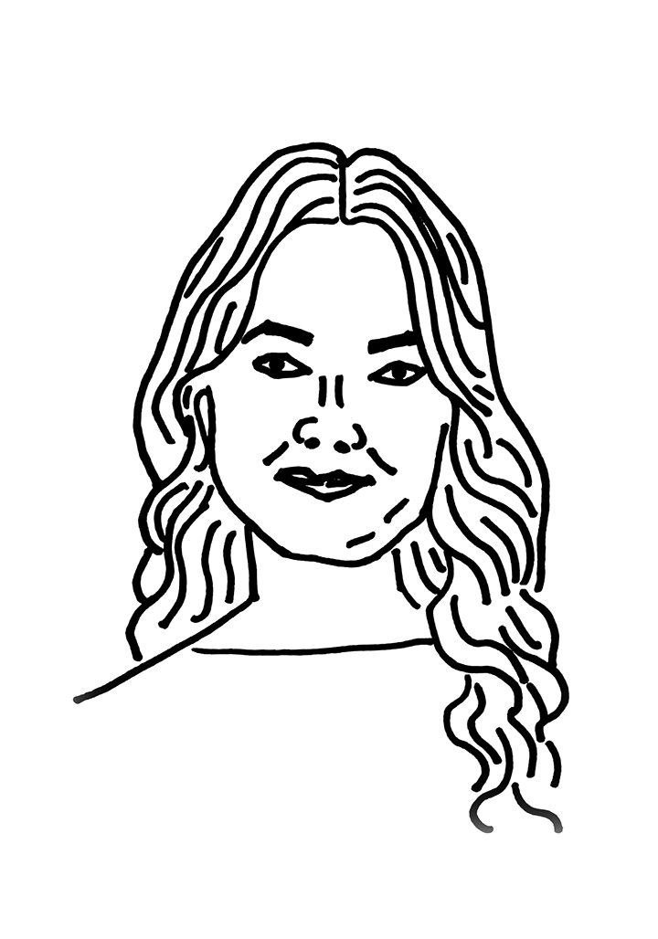 Sketched Caricature of Briony Durbin